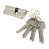 Цилиндровый механизм C80 (35/45), тип: кл.-кл., 5 перфо кл., цвет: мат. никель (SN), Самир-Цинк