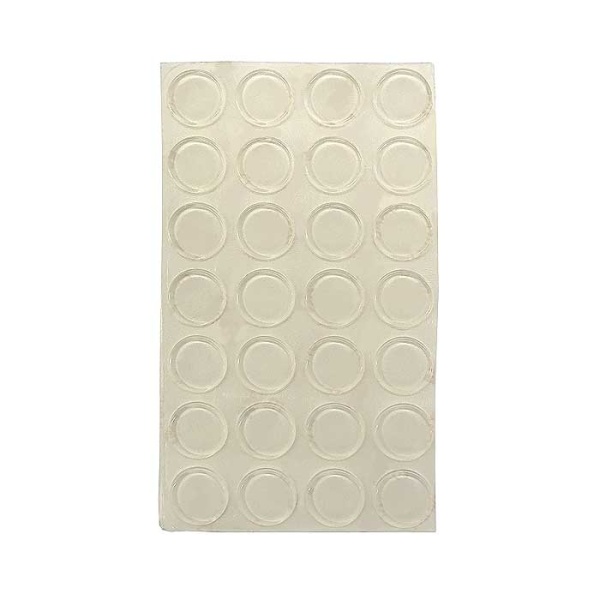 Набор круглых подпятников силиконовых прозрачных (28 шт), толщина 2*15 мм