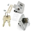 Витринный замок, модель 805, 2 анг. ключа,  цвет хром
