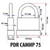 НАВЕСНОЙ ЗАМОК PDR самир 75