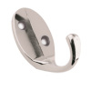 Мебельный крючок 1-рожковый, модель 951, овальный, цвет мат. никель (SN)
