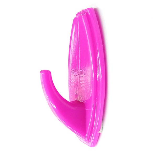 Крючок пластиковый на липучке, овальный, цвет ассорти