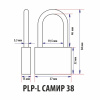 Навесной замок 38, 3 анг. ключа, длинная дужка, PLP-L